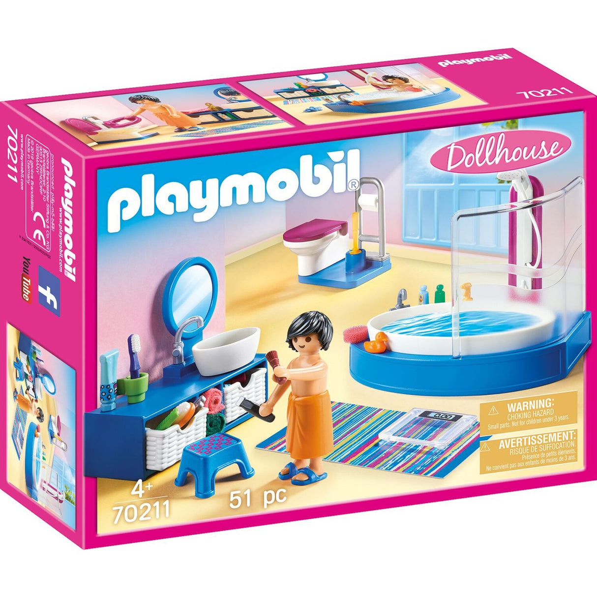 PlayMobile Dollhaus Buedzëmmer mat Bad 70211