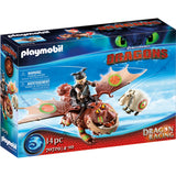 Playmobil Dragons Dragon Racing: Fish Jam et Bacon