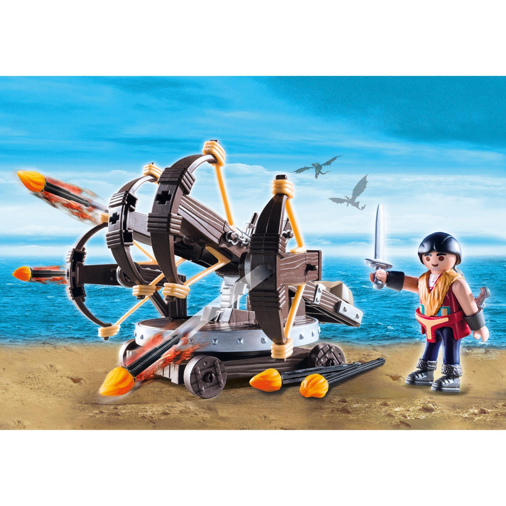 Playmobil Dragons Eret avec Ballista à quatre fois