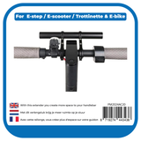 Pro-mounts e-step rallonge de guidon grand noir