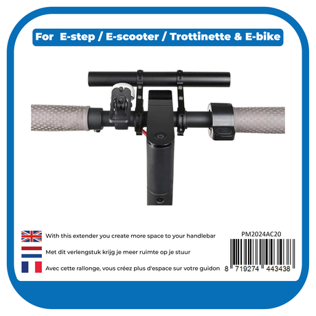 Pro-mounts e-step rallonge de guidon grand noir