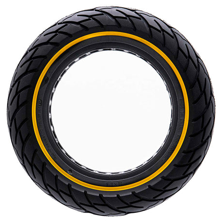 Pneu Pro-mounts solide 10 x 2.125 ligne jaune noir