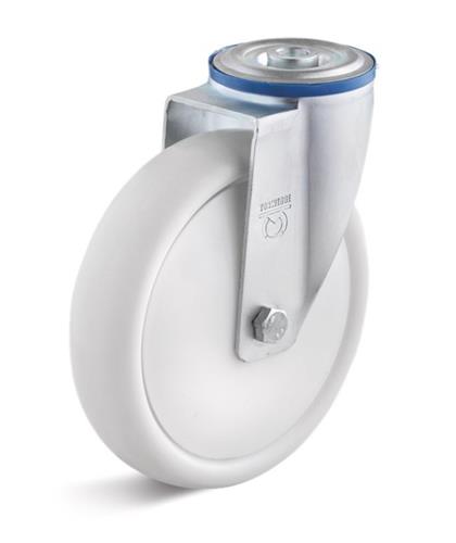 Torwegge roulette pivotante polypropylène ø125 plastique fixation par boulon