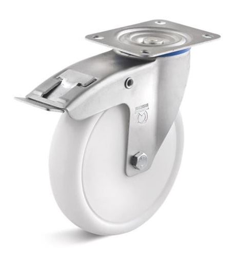 Torwegge roulette pivotante avec frein polypropylène ø100 plastique