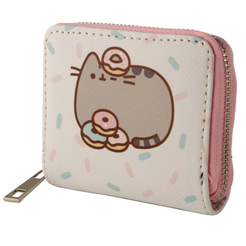 Portefeuille zippé rond chat gourmand Pusheen - petit