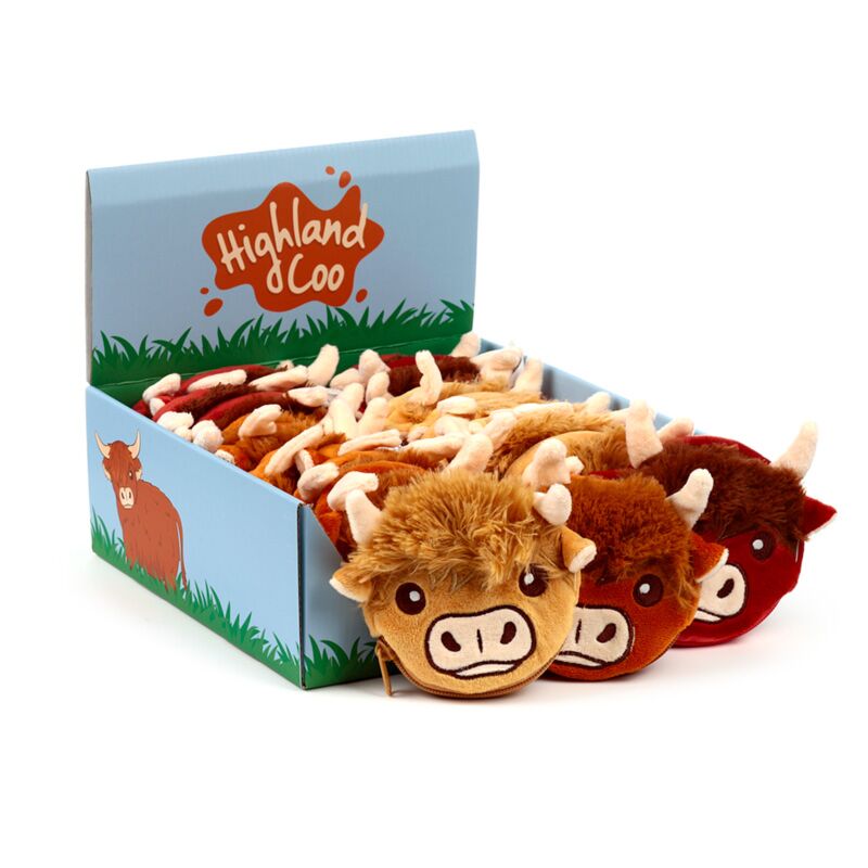 Mini porte-monnaie en forme de vache Highland Coo