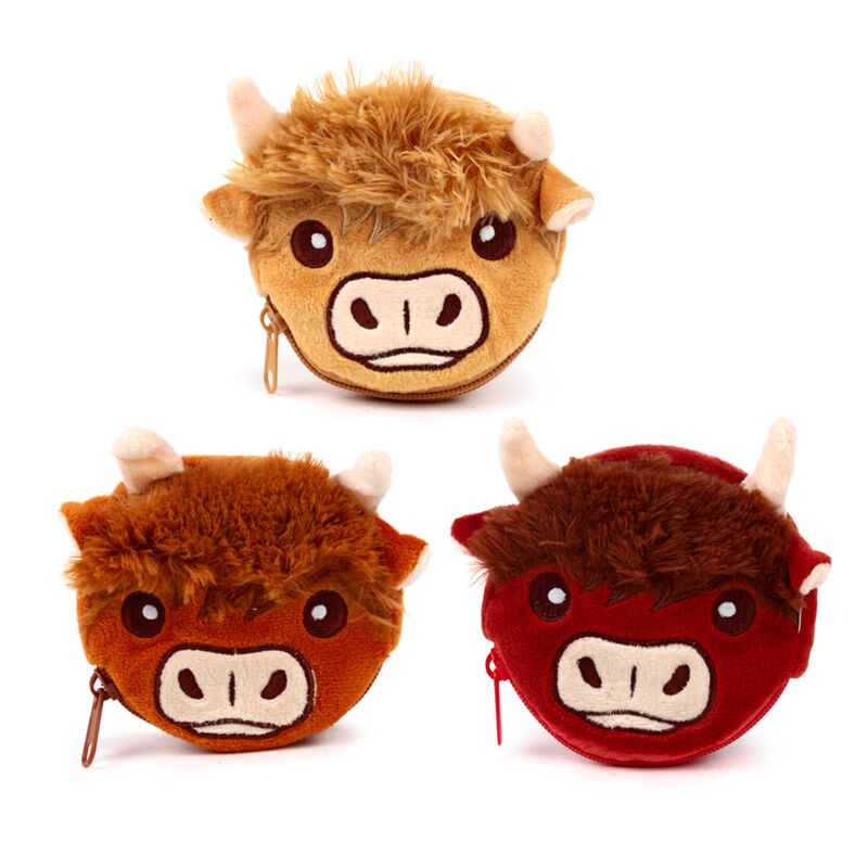 Mini porte-monnaie en forme de vache Highland Coo