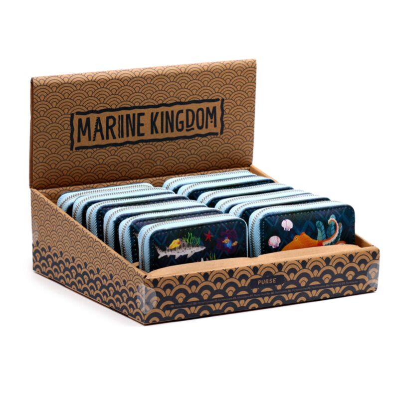 Portefeuille zippé rond Marine Kingdom - petit