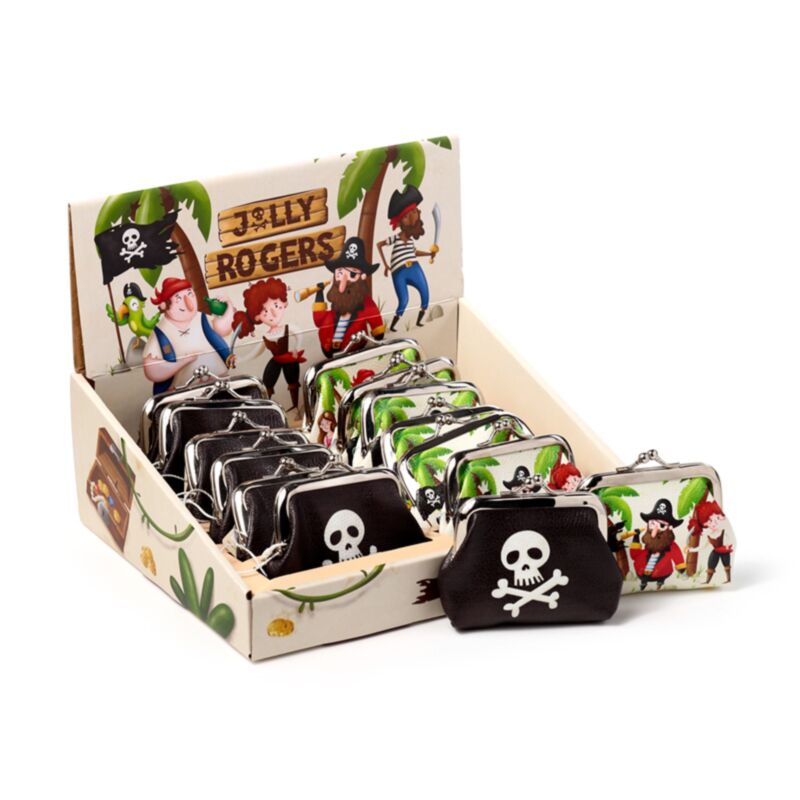 Portefeuille pirate Jolly Roger avec clip