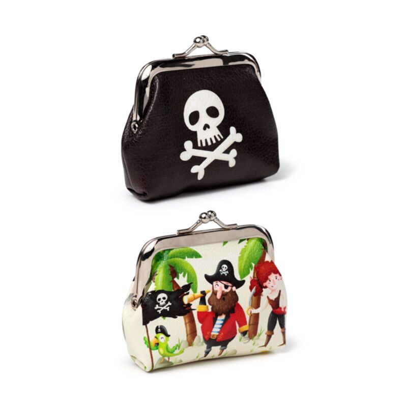 Portefeuille pirate Jolly Roger avec clip