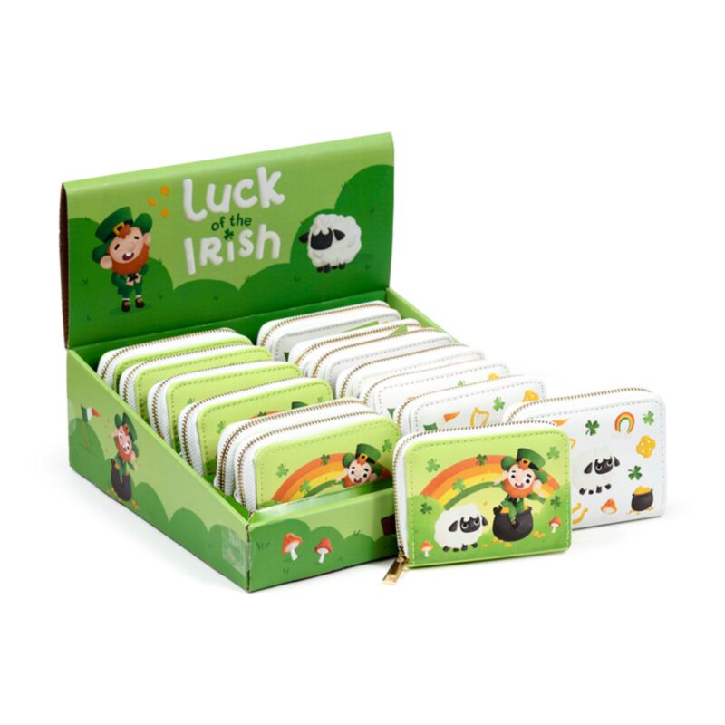 Portefeuille zippé rond Luck of the Irish - petit