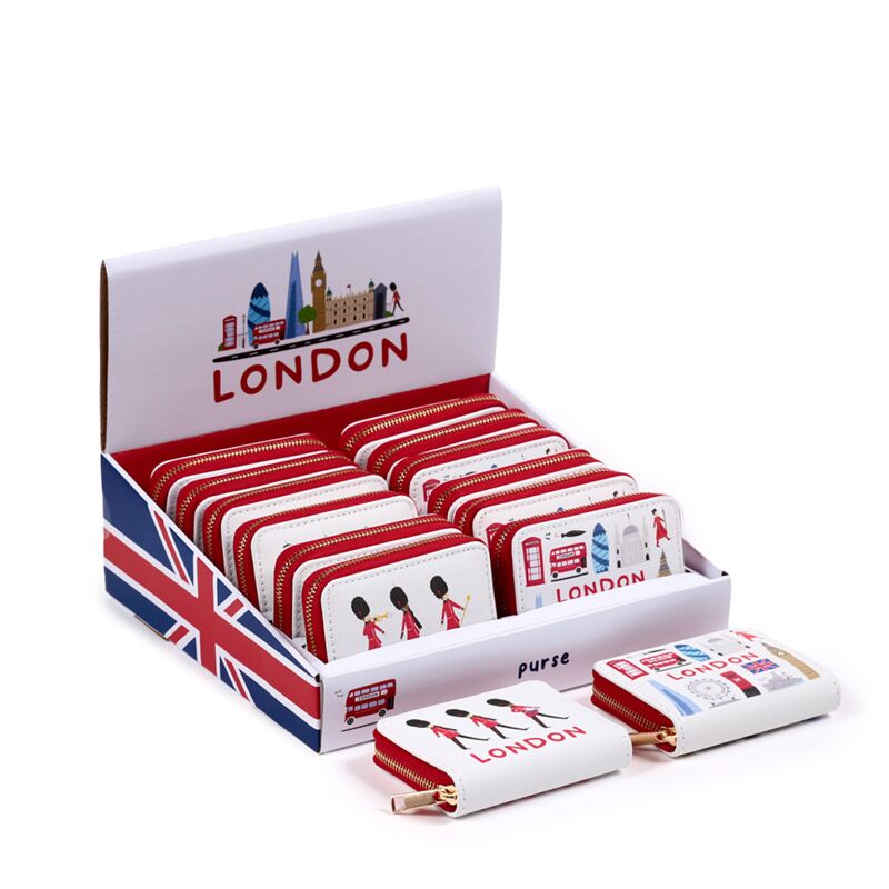 Portefeuille zippé de la visite souvenir de Londres - petit
