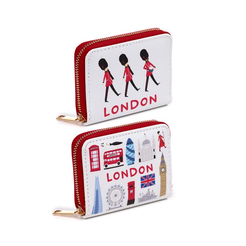 Portefeuille zippé de la visite souvenir de Londres - petit