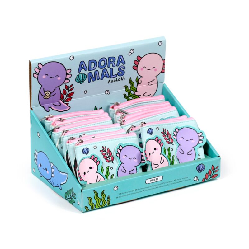 Maddie l'axolotl adore son portefeuille
