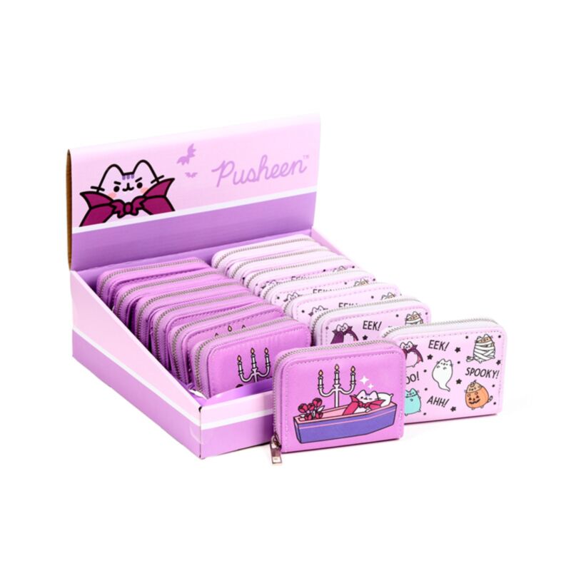 Portefeuille à fermeture éclair d'Halloween Pusheen le chat - petit