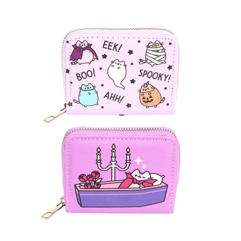 Portefeuille à fermeture éclair d'Halloween Pusheen le chat - petit