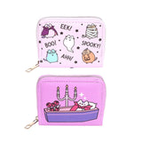 Portefeuille à fermeture éclair d'Halloween Pusheen le chat - petit