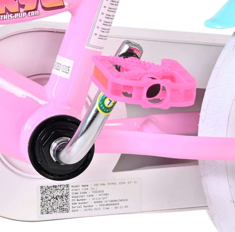 Vélo pour enfants Paw Patrol - filles - 12 pouces - rose