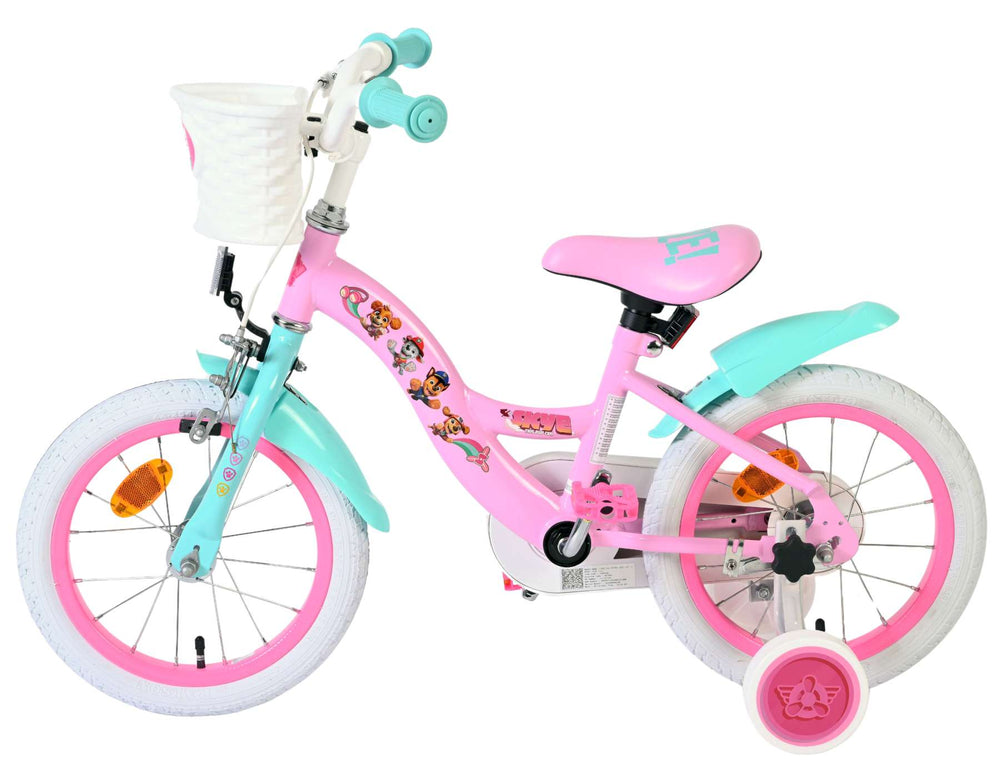 Vélo pour enfants Paw Patrol - filles - 14 pouces - rose