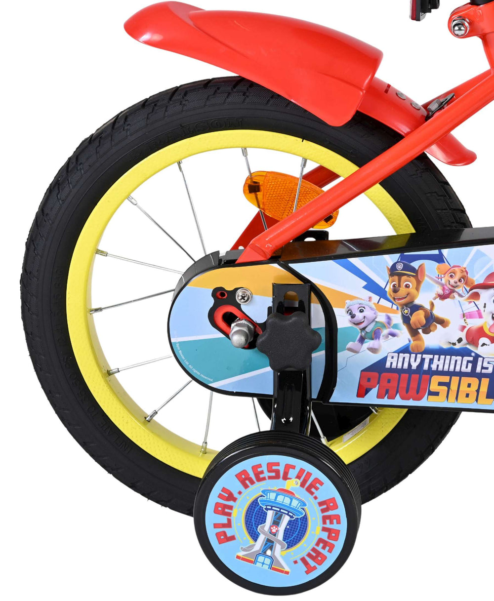 Vélo enfant Paw Patrol - garçons - 14 pouces - rouge bleu