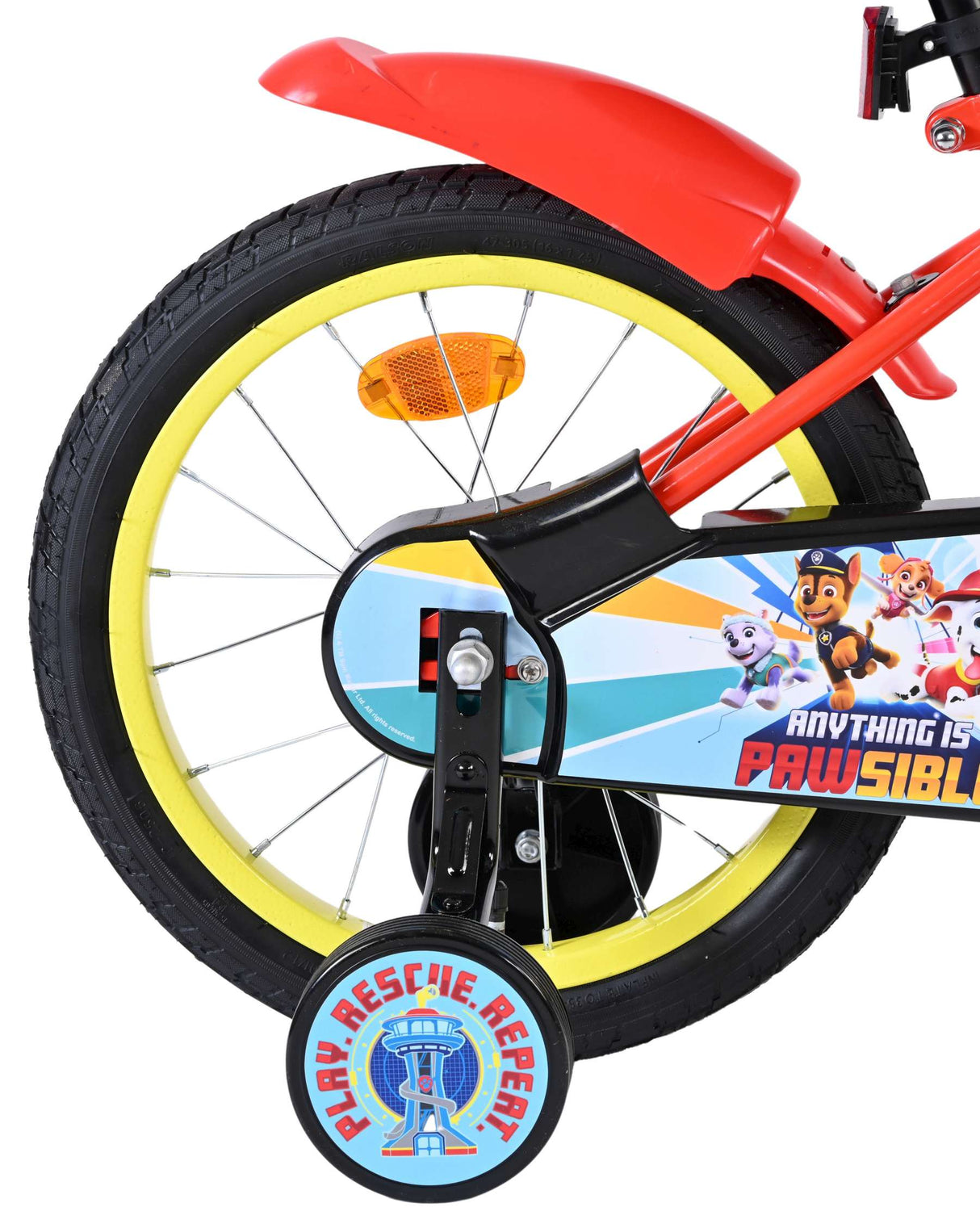 Vélo enfant Paw Patrol - garçons - 16 pouces - rouge bleu