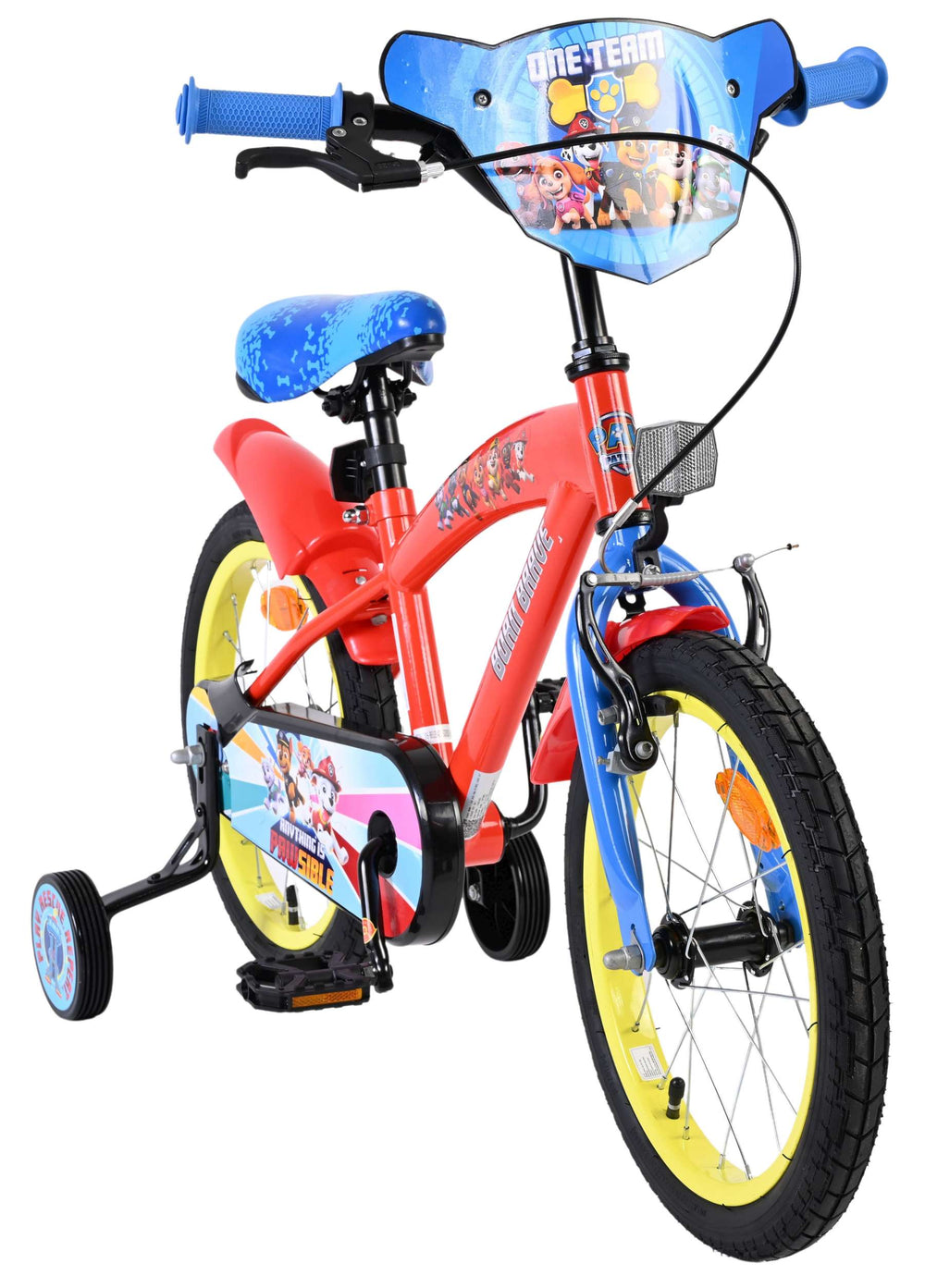 Vélo enfant Paw Patrol - garçons - 16 pouces - rouge bleu