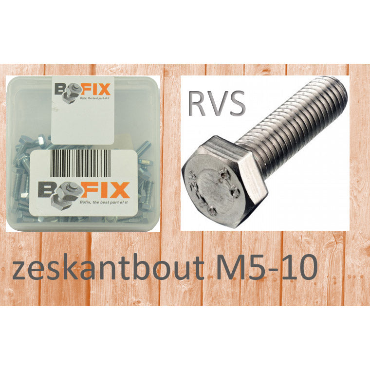 Bofix Hexagon Bolt m5x10 Edelstol (50.)