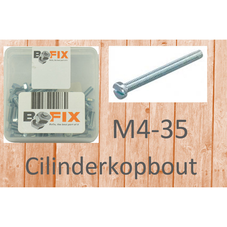 Bounix Zylinder Head Bolt m4x35 Galvaniséiert (50.)