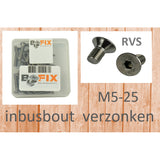 Bofix Allenbout M5X25 Tête coulée en acier inoxydable (25e)