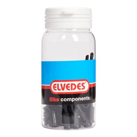 Elvedes embout de capuchon de câble 5mm PVC noir (50pcs)