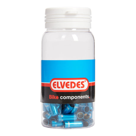 Embouts de câble en pot Elvedes 5,0 mm | aluminium | bleu | p50