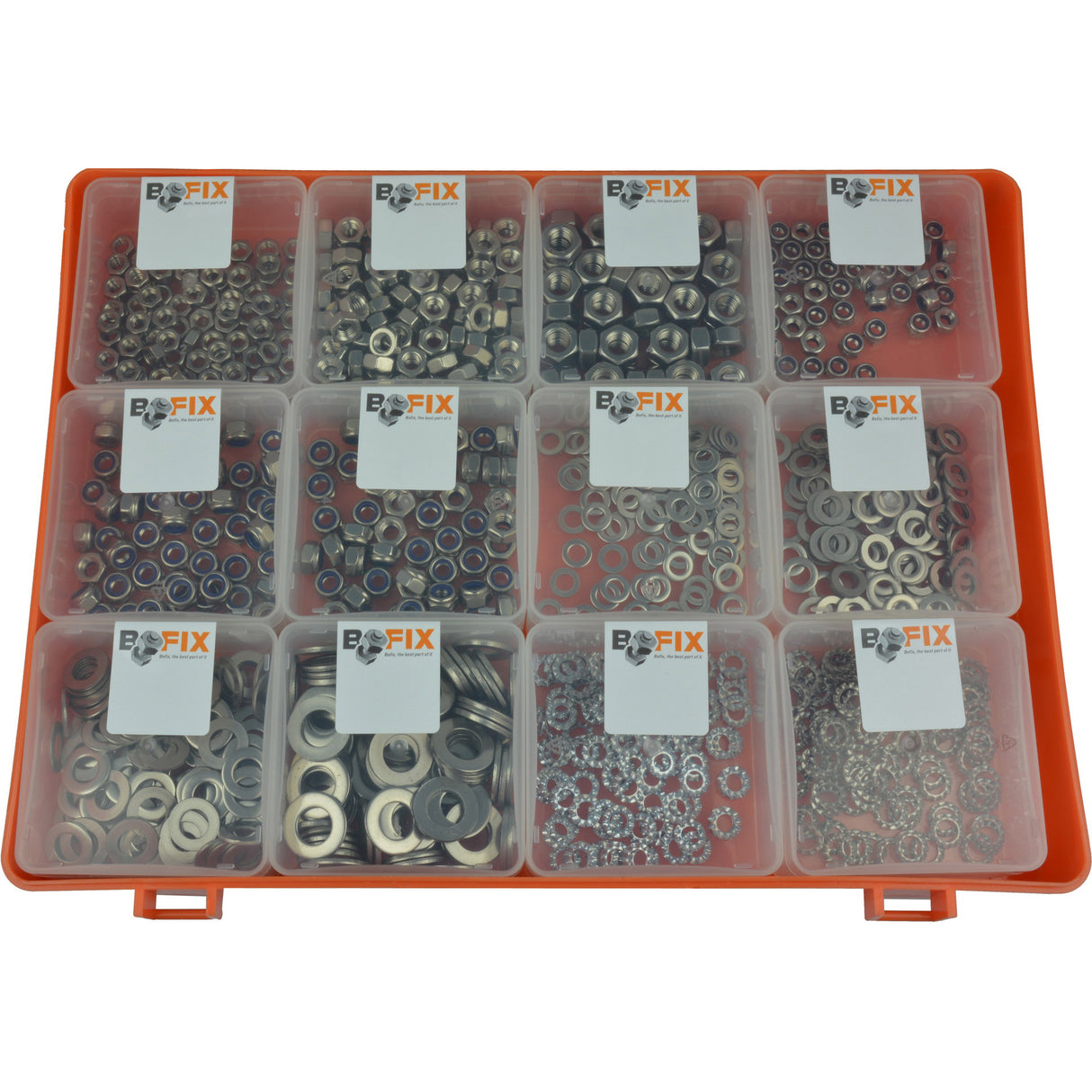 Bofix tri 12dlg. Anneaux + noix en acier inoxydable