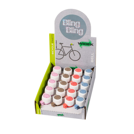 Cloche Widek bling-bling blanc et couleur pastel assorties