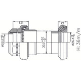 Tecora E Balid Head Set 1 Inch Wire Cartr Alu 26.4 Conus Black 220210