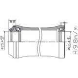 Tecora Ball Head Set 1 Inch Geinteg. 45x45 26.4 CARTG.ZWART