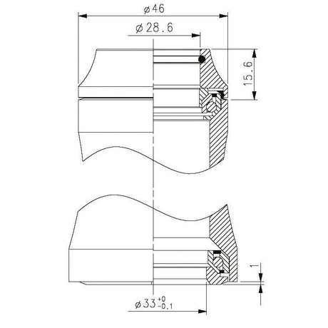 Tecora E Ball Head Set Gazelle 1 1 8 1 1 4 CAMPA FIT GEintegr. 45-45