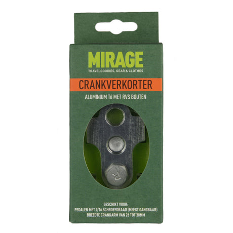 Mirage Crank Turners avec boulon en acier inoxydable en aluminium T6 argent