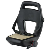 Asiento trasero junior 6+ reposapié + cinturón kaki