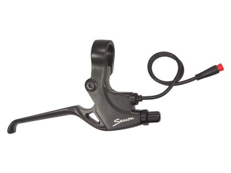 Jeu de leviers de frein Saccon pour vélo électrique avec interrupteur de coupure de frein magnétique. argent noir
