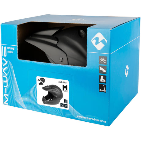 M-wave Downhill Bicycle Casque Unisexe Matte noir taille 58-61 cm