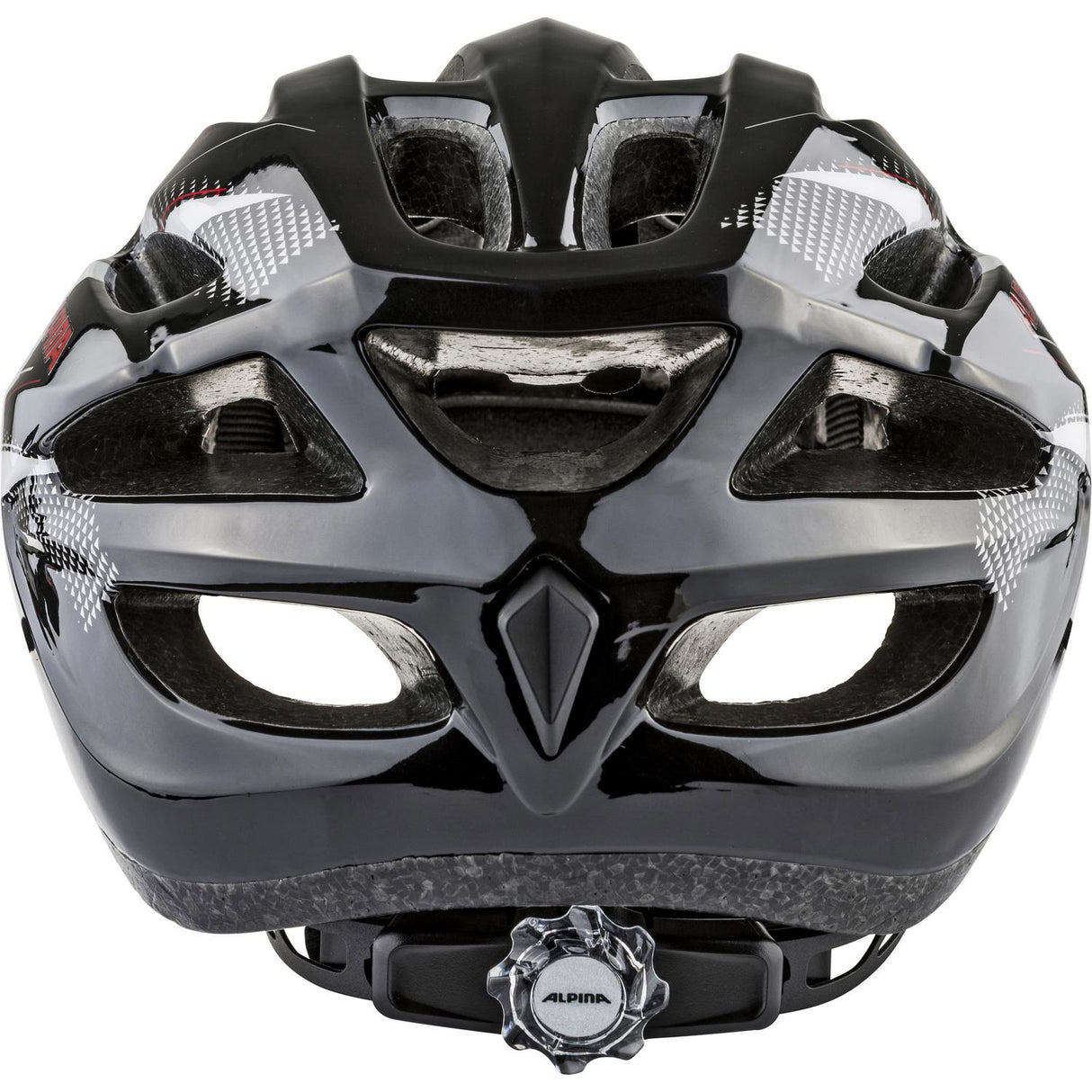 Alpina casque vtt sport vtt17 54-58 noir brillant blanc rouge