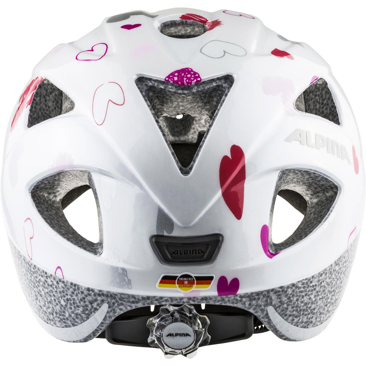 Alpina sports casque enfant ximo coeurs blancs 45-49 brillant
