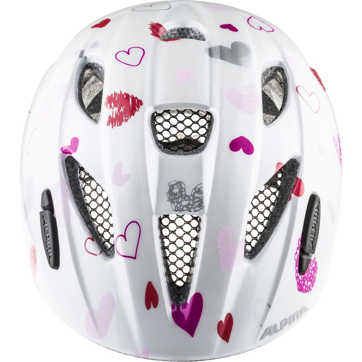 Alpina sports casque enfant ximo coeurs blancs 45-49 brillant