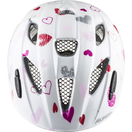 Alpina sports casque enfant ximo coeurs blancs 45-49 brillant
