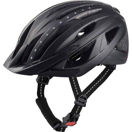 Alpina casque urbain sportif haga led 51-56 noir mat