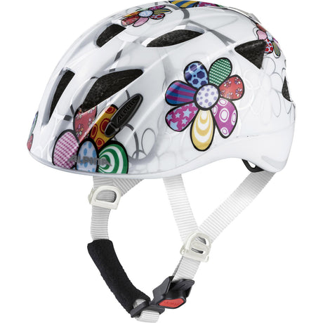 Alpina casque de sport pour enfants ximo flash fleur blanche 49-54 brillant