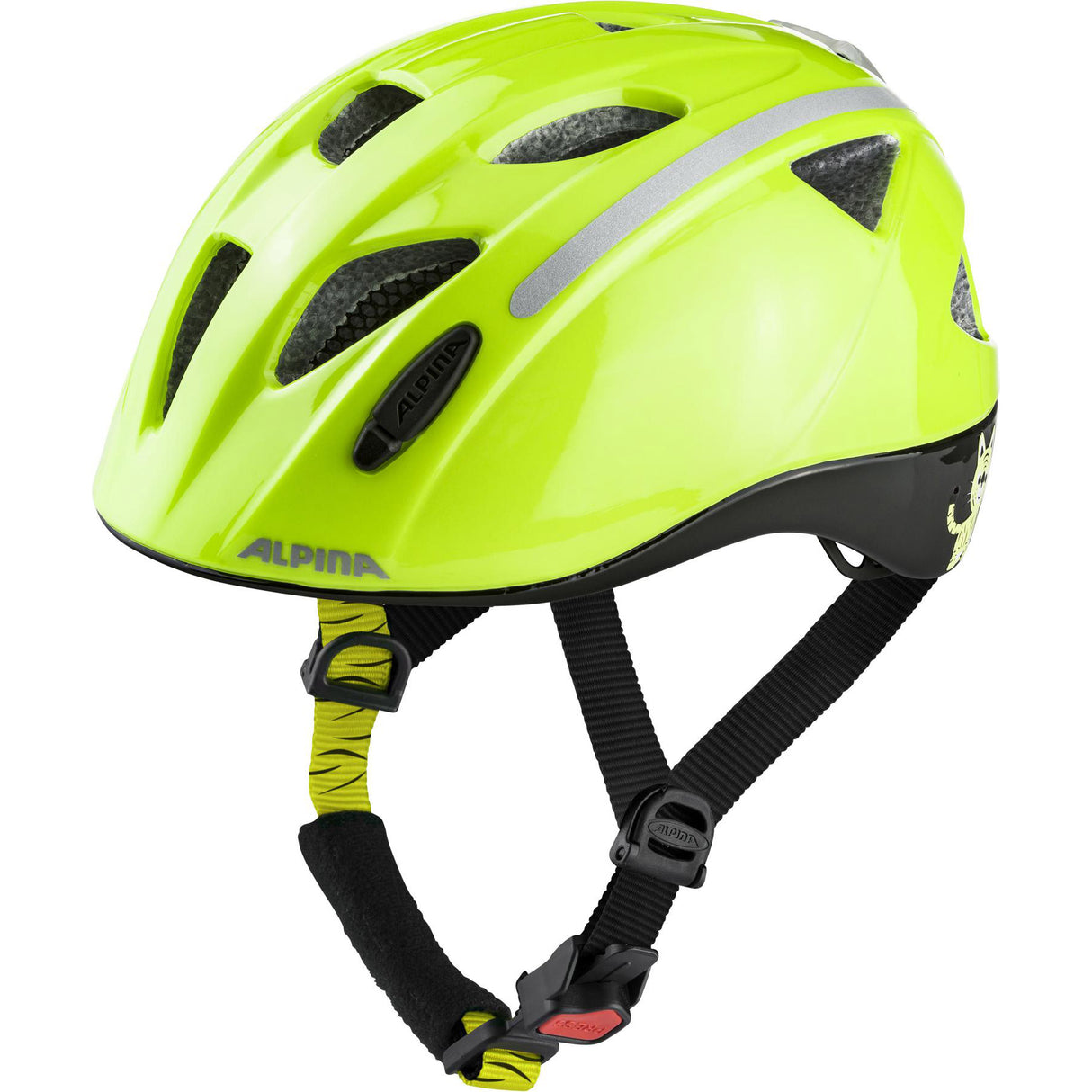 Vêtements de sport olympiques alpina sports casque pour enfants ximo flash être visible 45-49 brillant