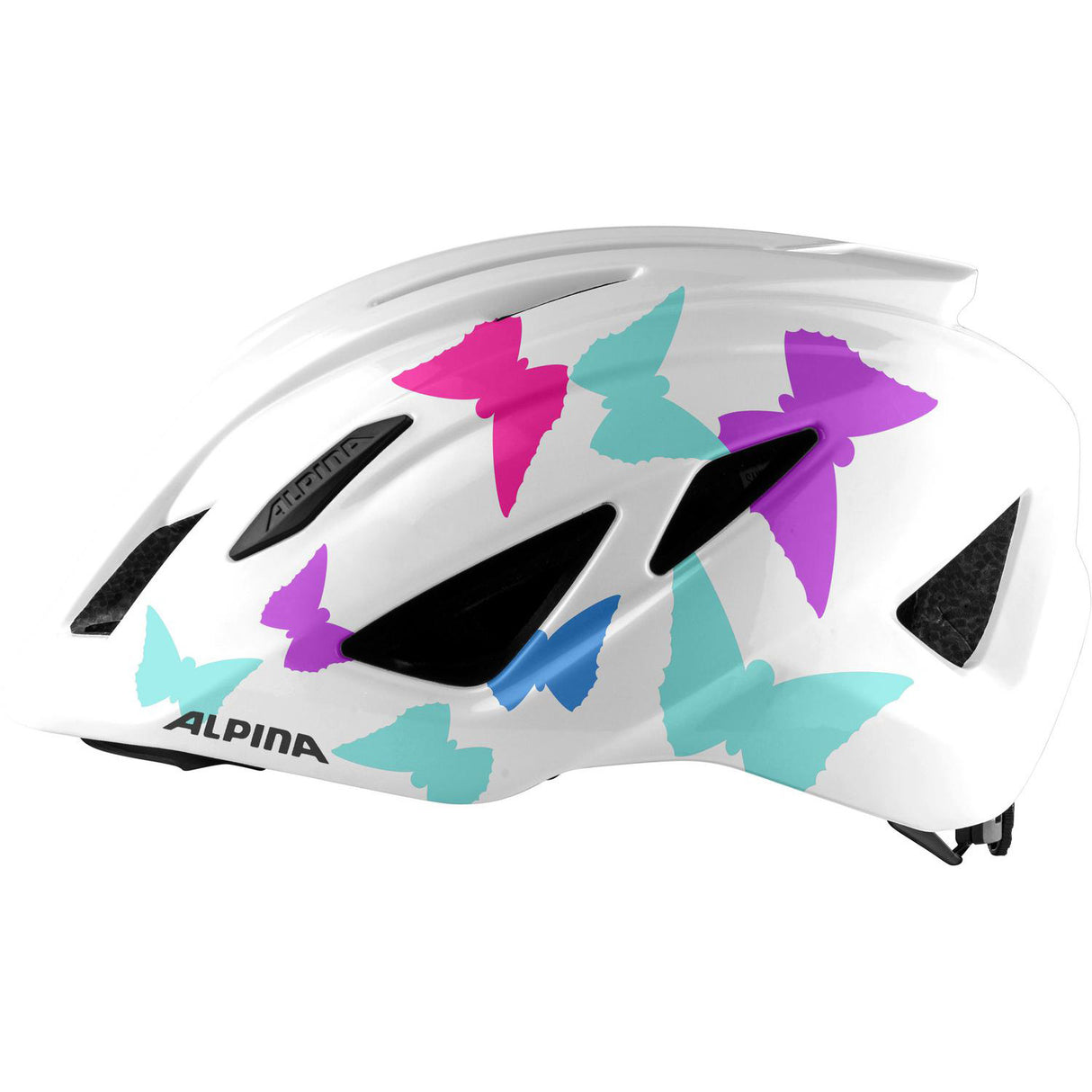 Olympijské sportovní sportovní sporty Kinderhelm Pico Pearlwhite Motýly 50-55