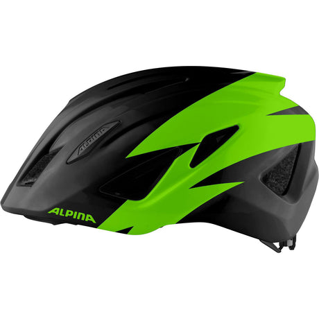 Alpina sports casque enfant pico 50-55 brillant noir vert