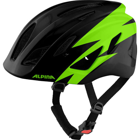 Alpina sports casque enfant pico 50-55 brillant noir vert